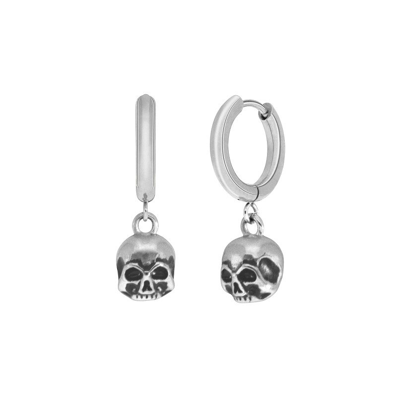 Pendientes de Hombre Marea Jewels Aros con Calavera en Acero
