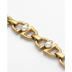 Pulsera de Mujer Majorica Equus de Eslabones y Perlas