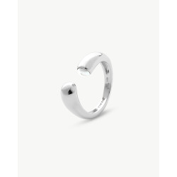 Anillo Abierto Majorica Drop de Plata con Media Perla