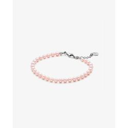 Pulsera de Mujer Majorica Lyra de Plata y Perlas Rosas