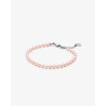 Pulsera de Mujer Majorica Lyra de Plata y Perlas Rosas