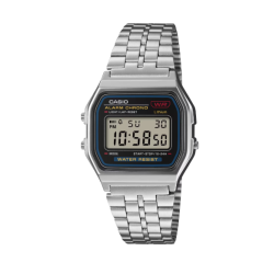 Reloj Digital Casio A159WE-1 de Acero con Caja Cuadrada