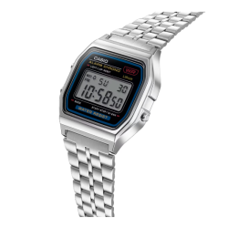 Reloj Digital Casio A159WE-1 de Acero con Caja Cuadrada