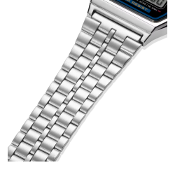 Reloj Digital Casio A159WE-1 de Acero con Caja Cuadrada