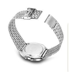 Reloj Digital Casio A159WE-1 de Acero con Caja Cuadrada