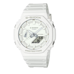 Reloj G-Shock GA-2100-7A7 Monocromático Blanco