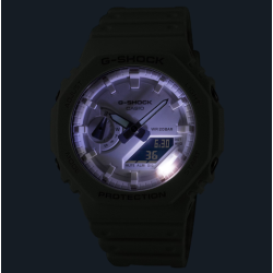 Reloj G-Shock GA-2100-7A7 Monocromático Blanco