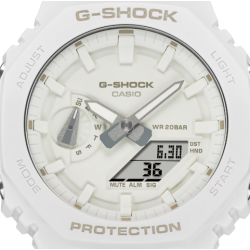 Reloj G-Shock GA-2100-7A7 Monocromático Blanco