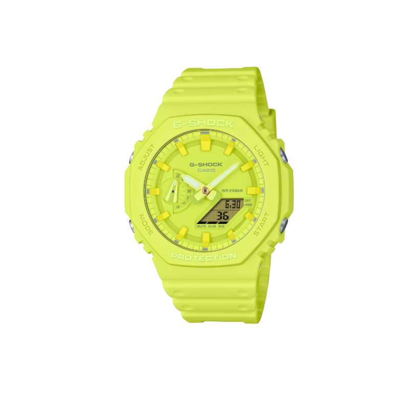 Reloj G-Shock GA-2100-9A9 Monocromático Amarillo