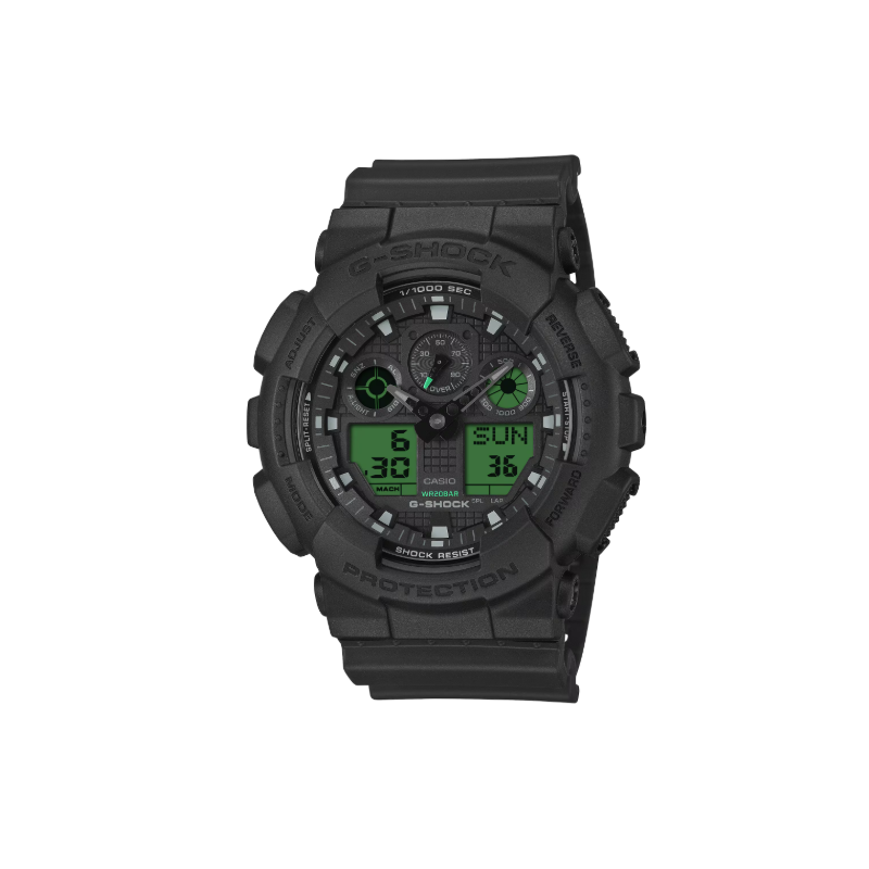 Casio G-SHOCK GA-100BEG-1A: Energía, Resistencia y Verde Electro