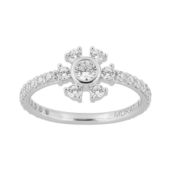 Anillo Mujer Plata 925 Murat-Paris 307134.1 Talla 14 con Circonitas gran Brillo