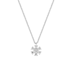 Collar Mujer Plata 925 ml Murat-Paris 302017.1 Motivo Flor Circonitas