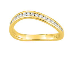 Anillo Mujer Plata Baño Oro Murat-Paris Y07328.1 Circonitas Brillantes Talla 14
