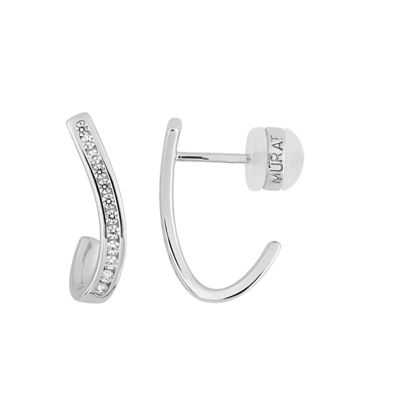 Pendientes Plata Mujer Murat-Paris 305328.1 con Bonitas Circonitas Brillantes