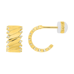 Pendientes Plata Baño Oro Murat-Paris con Circonitas para Mujer Y05037.1