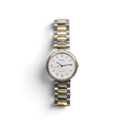 Reloj Tissot Acero Bicolor T556.481.07 Esfera Blanca | Nuevo, 31mm