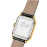 Reloj Lotus Hombre 19081/3 Square Series Acero y Cuero Negro Esfera Dorada