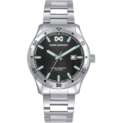Reloj Mark Maddox Mission Hombre HM0154-56 Acero Esfera Negra 40 mm 10 ATM