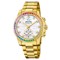 Reloj Jaguar Connected Lady J983/4 Mujer Dorado Híbrido Bluetooth Zafiro 36,5 mm