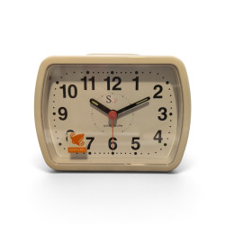 Reloj Despertador Analógico de Cuarzo con Alarma de Campana y Números Grandes