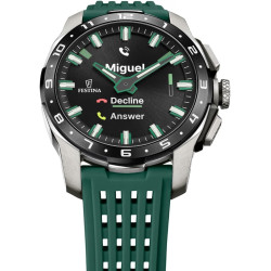 Festina Connected Full D Smartwatch Hombre Caucho Verde Pantalla AMOLED Bluetooth 5 ATM