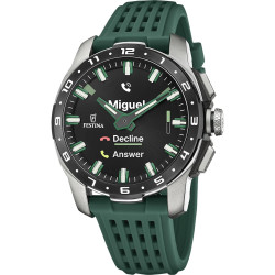 Festina Connected Full D Smartwatch Hombre Caucho Verde Pantalla AMOLED Bluetooth 5 ATM