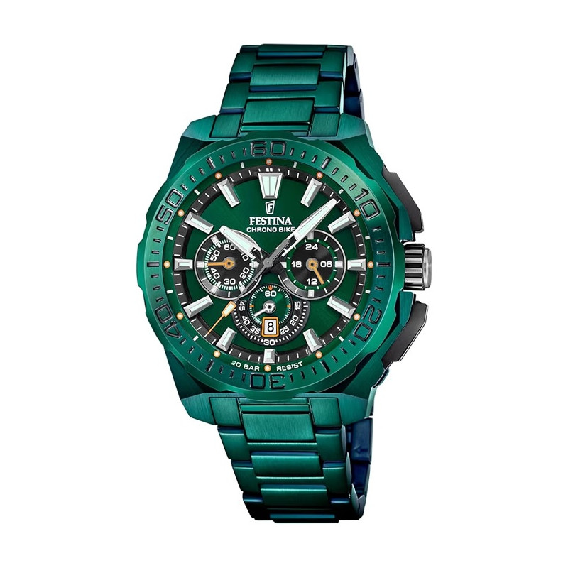 Reloj Festina Hombre Special Editions F20730/1 Cronógrafo Acero Verde 45,5 mm 200 m