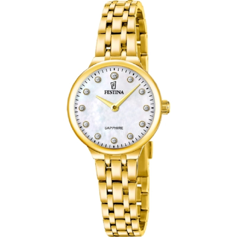 Reloj Festina Mujer Mademoiselle F20745/1 Dorado Esfera Nacarada 26 mm Zafiro