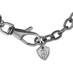 Pulsera Vertex Police Hombre PEAGB2212111 Acero Gris Oscuro con Calavera y Cadenas