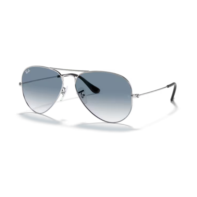 Gafas de sol Ray-ban Aviator RB3025 003/3F plateada lente azul degradada