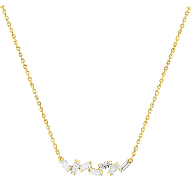Collar Plata Baño de Oro con Circonitas Murat-Paris Y02060.1 Mujer Joven Novia