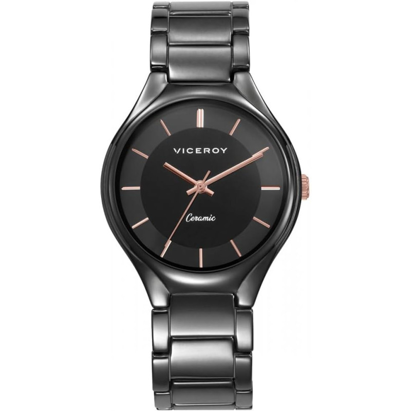 Reloj Viceroy Hombre 41183-57 Cerámica Negra Esfera Negra 40 mm 3 ATM