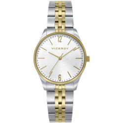 Reloj Viceroy Mujer 41174-85 Acero Bicolor IP Dorado Esfera Blanca 32 mm 5 ATM