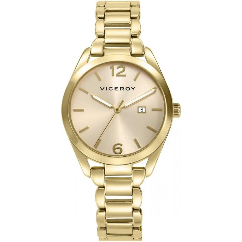 Reloj Viceroy Mujer 41168-25 Acero IP Dorado Esfera Champán 32 mm Calendario 5 ATM