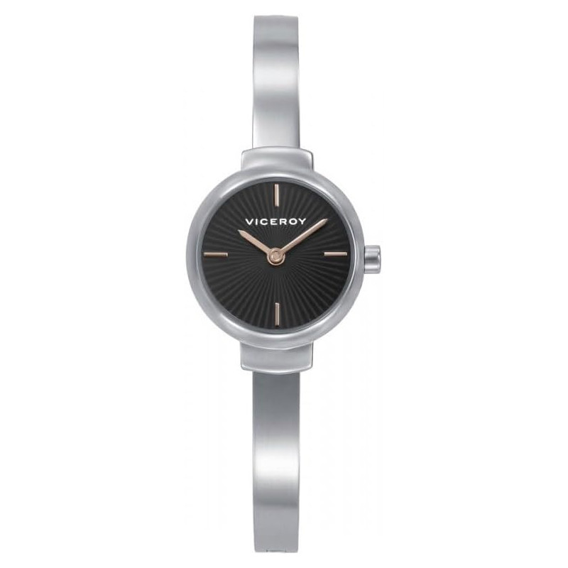 Reloj Viceroy Mujer 401334-97 Acero Bicolor Esfera Negra Oro Rosa 30 mm