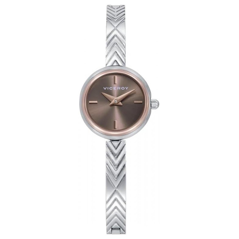 Reloj Viceroy Mujer 401352-17 Acero IP Rosado Esfera Marrón 28 mm 3 ATM