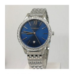Reloj Viceroy mujer Acero con circonitas Esfera azul 71102-33